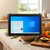 Tablet PC Robusta con Windows de Fábrica OEM, Tablet Industrial Resistente con Lector Biométrico de Huellas Dactilares, Escáner de Código de Barras 2D, Cargador Rápido de 65W