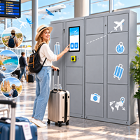Station de casiers à bagages en libre-service, système de verrouillage fiable, casier à bagages intelligent pour aéroports et hubs de voyage