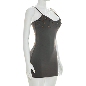 Viviblook J26DS086 Women Casual Dresses Summer Sexy Adjustable Strap Party Evening Clubwear <b>Mini</b> Bodycon Dress - Product Image 3