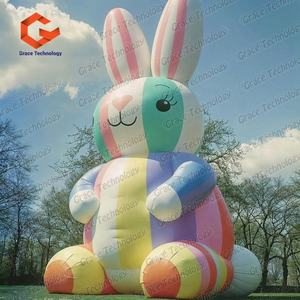 Château gonflable de Pâques, thème lapin et œufs, château gonflable pour enfants avec décoration de lapin pour parc d'attractions - Product Image 6