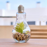 Pot en plastique en forme d'ampoule avec capuchon en argent 150ml bouteille en plastique pour bonbons PET bouteille de jus transparente