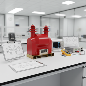 Transformateur d'extension 10KV pour ligne principale 2000-3000A 0.2S 0.5 10P10 en résine époxy rouge, transformateur monophasé 5A à bobine toroïdale - Product Image 2