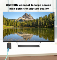 MINI Extendeur de fibre optique détachable HDMl 2.1 ultra HD 8K 60Hz et 4K 120Hz jusqu'à 300 mètres (984ft) par fibre MPo multimode