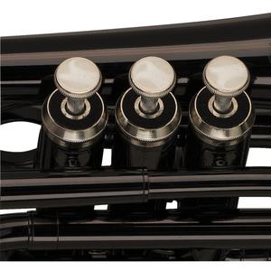 SEASOUND Mini trompette de poche BB Tone OEM Trompette en laiton noir JYPT406BK - Product Image 4