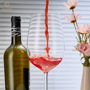 كوب نبيذ كبير 32.5 أونصة زجاج عملاق للنبيذ الفوار، أكواب من الزجاج الشفاف