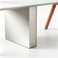 Table de conférence - Système Morandi Orange Colorblock - Bois écologique - Design moderne - Multifonctionnelle - Simple et durable