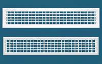 Grille d'aération double déflection en ABS, taille de l'ouverture 600*130mm, réglable, pour plafond et mur, système HVAC