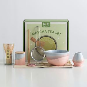 Kit de Ceremonia de Matcha Hecho a Mano: Tazón, Batidor de Bambú, Cuchara, Tamiz, Contenedor de Té, Kit de Té en Polvo, Accesorios Japoneses para Matcha - Product Image 1