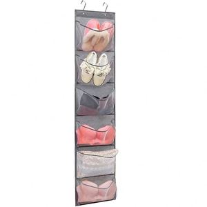Over the Door Shoe Organizer Hanging Stuffed Animals Storage Diaper Holder Clothes Shelve for Closet with 6 <b>Large</b> Pockets - Product Image 1