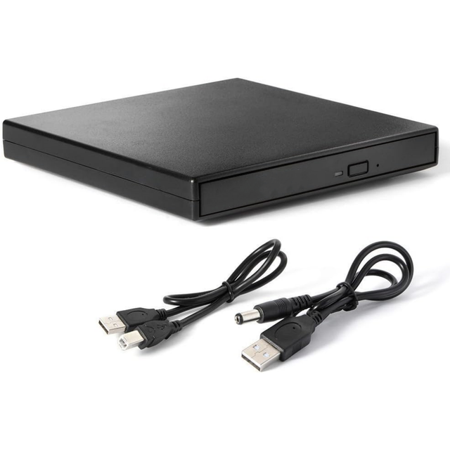 Slim Portable USB 2.0 Ultra External DVD-RW CD-RW Burner Drive for Laptop Desktop Windows 11