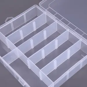 Kotak Penyimpanan 7 Kompartemen Plastik Transparan, Wadah Pengatur untuk Sekrup Kancing