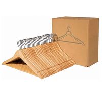 Cintres en bois Lutos Wood 360 Swivel Notch, matériau écologique, pour armoire et salon, forme triangulaire simple personnalisée, naturel