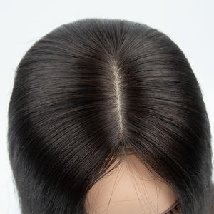 Cheveux humains russes 100% Remy, rehaussez votre beauté naturelle sans compromettre vos cheveux, topper en filet 6*6 pour femmes - Product Image 1