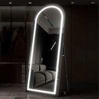 Miroir mural pleine longueur tendance avec cadre en métal doré, meuble de salon personnalisé
