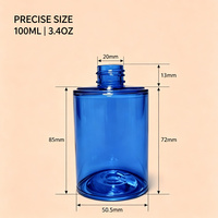 Flacon de 100 ml en PETG à paroi épaisse et base robuste, avec compte-gouttes et pompe, pour huiles essentielles et parfums, emballage cosmétique de luxe, sérigraphié