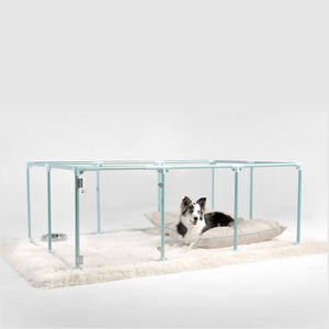 lucite dog pen