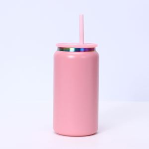 Tasse isotherme à double paroi en acier inoxydable de haute qualité, 16 oz (500 ml), revêtement poudré, isolation sous vide, sublimation, pour la bière - Product Image 2