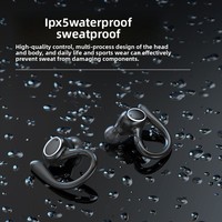 Écouteurs sans fil I25 à succès transfrontalier pour le sport et le fitness, avec crochet d'oreille, étanchéité IPX5 et commandes gestuelles