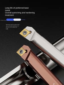 Thanh dao tiện <span class=keywords><strong>CNC</strong></span> S20Q-SCLCR09 với lưỡi kim cương loại vít lỗ trong 95 độ, thanh dao tiện hợp kim thép - Product Image 3