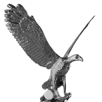 Figurines uniques en résine d'animaux (Aigle, Faucon) – Trophée personnalisé avec base en bois plaqué, 33 cm – Ornement durable, cadeau de vacances, décoration