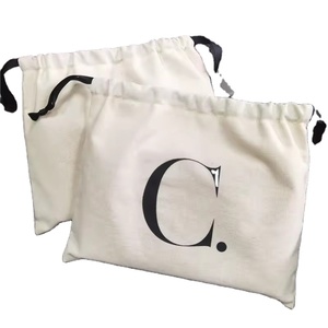 Sac en coton écologique avec cordon de serrage et poignées en ficelle, emballage personnalisé pour vêtements, chaussures, sacs en tissu pour ceintures - Product Image 1