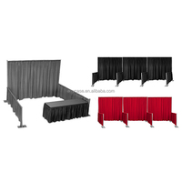 Solution de système de tuyauterie et de rideaux ajustables pour la décoration de stand d'événements de mariage