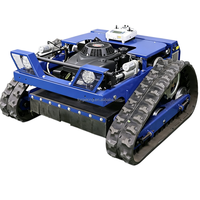 Tondeuse à gazon télécommandée sur chenilles H-550L, moteur Loncin 224CC, machine robotisée de coupe d'herbe tout-terrain pour pentes et désherbage