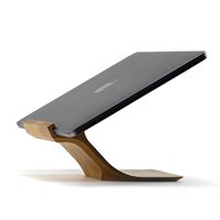 Étagère de bureau ergonomique en noyer Support de moniteur pour ordinateur portable et ordinateur portable Support pour ordinateur