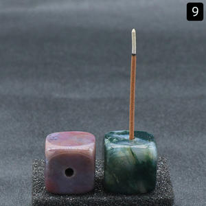 Porte-encens en cristal naturel, cube, support pour bâtonnets d'encens en pierre précieuse, pour la méditation, le yoga, la décoration de la maison - Product Image 4