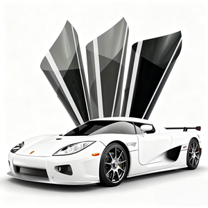 슈퍼 다크 개인 정보 보호 자동차 창 틴트 필름 VLT 01% 02% 단방향 태양 거부자가 치유 및 스크래치 방지 기능 - Product Image 1