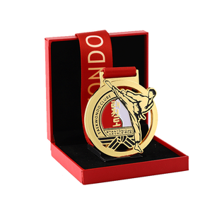 Hochwertige Maßgefertigte Zinklegierung Druckguss Soft-Emaille Farbige Taekwondo Gold-, Silber- und Bronze-Medaillen - Product Image 4