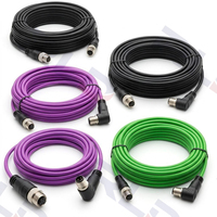 Auf Lager M12 Buchse-Stecker Verlängerungsverbinder 2~8-polig Wasserdicht IP67 Kabel