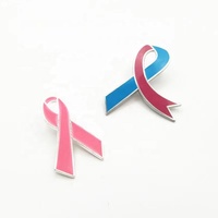 Vente en gros d'épingles Metalicos Bronze métal émail épingle insigne anti-cancer du sein et sensibilisation au sida rose amour ruban broche Souvenirs