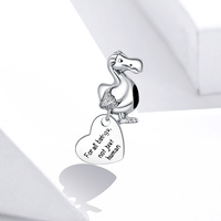Bracelet à breloques DIY en argent sterling S925 avec zircon et perles, motif animal mignon, cadeau Dodo BAGREER SCC1578