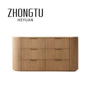 Zeitgenössische Kommoden Schlafzimmer möbel Zeitgenössische Innendekoration Lagerung Seitens chrank 6 Schubladen Kommode Marmorplatte - Product Image 5