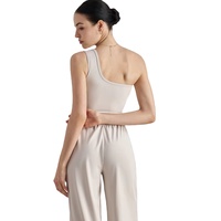Mode femmes Yoga actif danse porter Fitnesss combinaison pantalon une épaule femmes sport Gym combinaison ensembles pour dames
