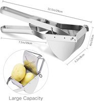 Aardappelstamper Goede Grip Aardappelrijder Rvs Professionele Stamper Keukengereedschap Fruitpers Babyvoeding Stamper