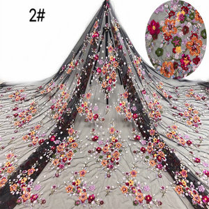 Robe de Soirée de Luxe Haut de Gamme en Dentelle, Broderie Florale, Nouveau Design 2026, Tissu en <span class=keywords><strong>Tulle</strong></span> Brodé de Paillettes, Vente Directe Usine - Product Image 3