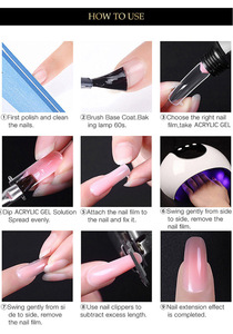 Pointes d'ongles transparentes courtes carrées ovales, extensions en cristal sans papier pour le nail art - Product Image 5