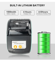 Printer Thermal Mini Portabel 58mm Nirkabel Tanpa Tinta, Printer Saku Kompatibel dengan Shopee Lazada untuk Retail