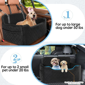 Asiento Elevador Multifuncional Negro para Perros, Cama de Viaje para Mascotas, Sofá para Perros Medianos/Grandes de hasta 22.7 kg, Desmontable y Lavable para 2 Perros Pequeños - Product Image 3