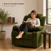 Fauteuil inclinable électrique en tissu avec rotation à 270 degrés, accoudoirs réglables indépendamment, porte-gobelet