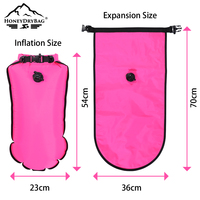 Bouée de sauvetage gonflable en PVC 20L, sac de sécurité étanche pour triathlètes en eau libre, adultes, hommes, femmes, marathon, surf