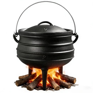 Potjie Pot <span class=keywords><strong>en</strong></span> <span class=keywords><strong>fonte</strong></span> pré-assaisonné d'Afrique du Sud à trois pieds pour la vente <span class=keywords><strong>en</strong></span> gros - Product Image 3