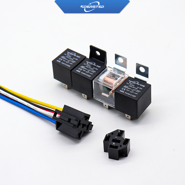 KV4 Series 40A Auto Relay High Quality 12V/24V for Cars IATF16949 Certified Socket Included New Condition 30A Rated Current