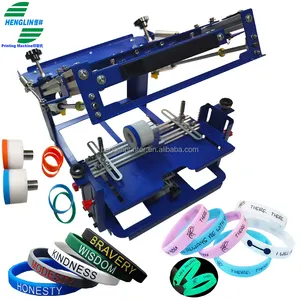 Silicone Wristband Cylindrical Manual Silk Screen Printing Machine for Rubber Silicone Bracelet