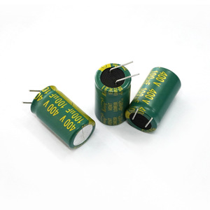 Aluminum Electrolytic Capacitor 100uF 400V 18x31mm Plug-In High-Frequency Low-ESR Polarized For Power Supply - Product Image 2