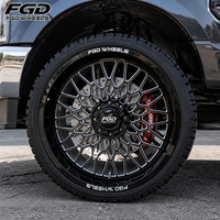 Roue forgée de 22, 26, 28, 30 pouces à motif multi-boulons, face usinée, 8x170, 24*14 pour Ford F-350, camionnette pleine grandeur