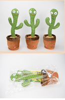 Jouets populaires chauds Cactus parlant stupide répète ce que vous dites jouet danser et chanter 120 chansons jouets en peluche électroniques rechargeables