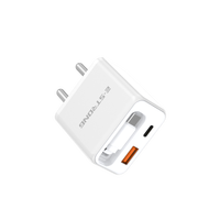 Adaptateur d'alimentation à charge rapide PD Type-C 35W rétractable en nitrure de gallium pour Android et iPhone